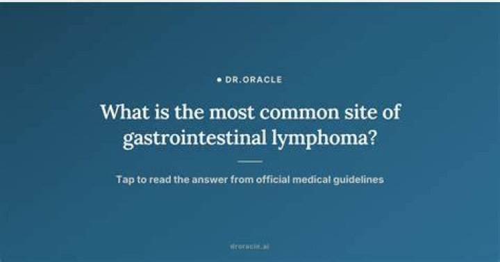 Is stomach common site for lymphoma?