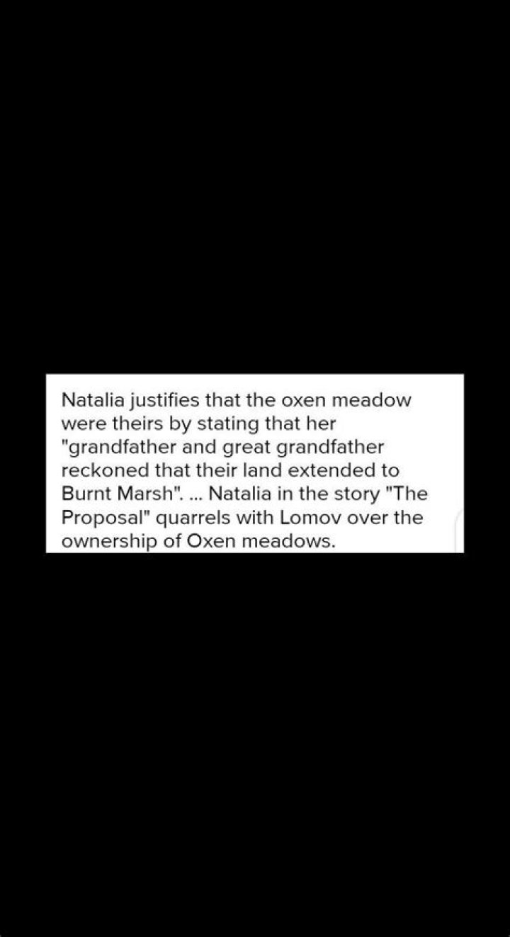 What does Natalya say about oxen Meadows?